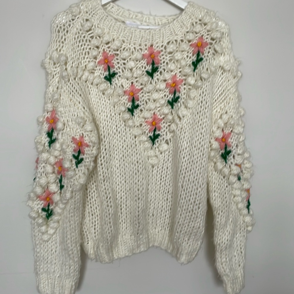 Chicwish Floral Diamond Sweater